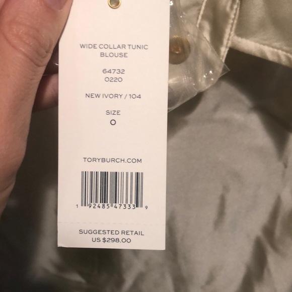 Tory Burch wide collar tunic blouse - Picture 6 of 7